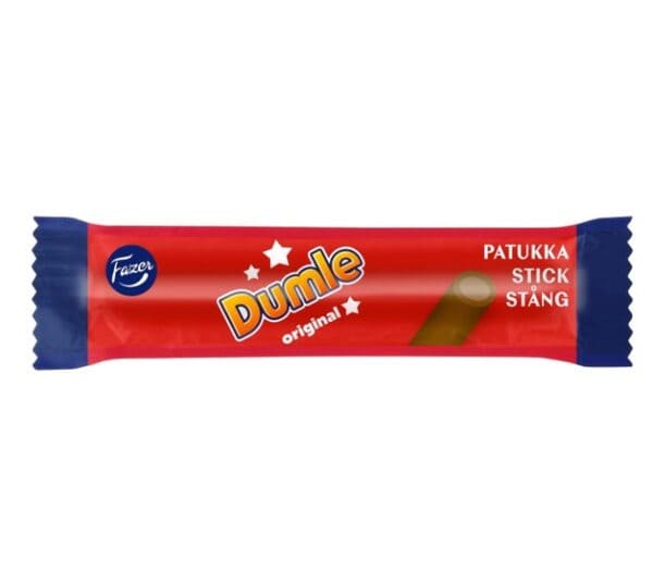 Dumle Stick 20g klassisk karamel og kakaostang