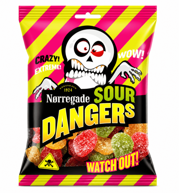 Nørregade Dangers Sour 70 g surt slik pose