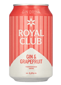 Royal Club Gin & Grapefruit færdigblandet gin drink på dåse