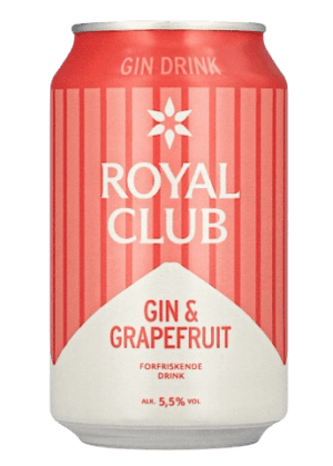 Royal Club Gin & Grapefruit færdigblandet gin drink på dåse