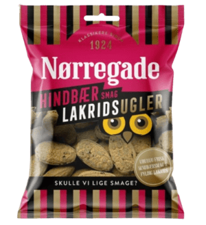 Nørregade Ugler Hindbær/Lakrids lakridsbolcher