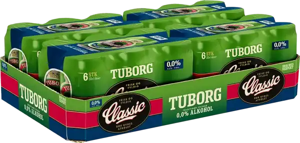 Tuborg Grøn Alkoholfri Øl 0,0% på dåse
