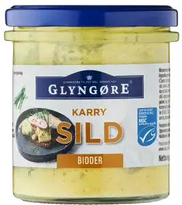 Glyngøre Karry Sild Bidder på glas