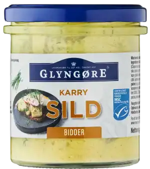 Glyngøre Karry Sild Bidder på glas