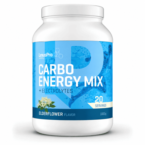 Linuspro Carbo Energy Mix Elderflower energipulver 1000 g