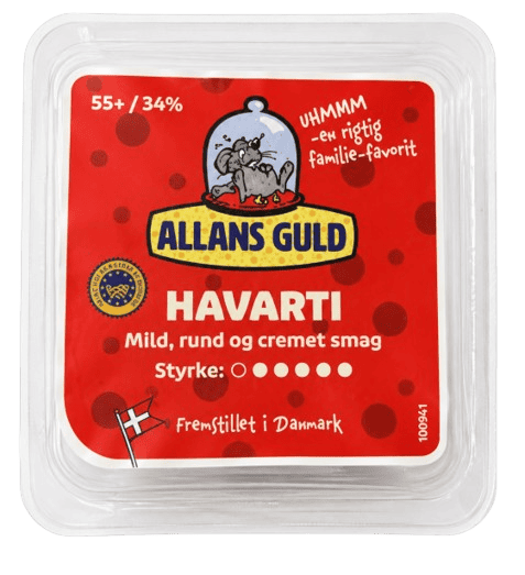 Allans Guld Havarti 55+ skiver