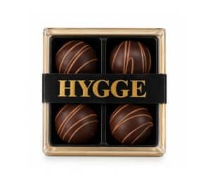 Hygge Romkugler Mørk choko, mælke streger