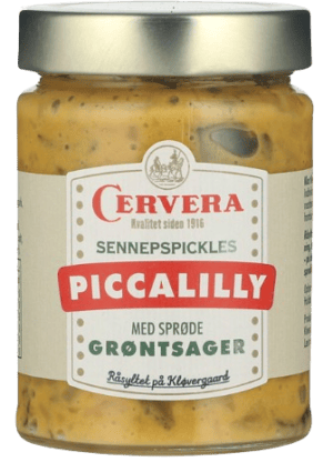 Cervera Piccalilly Hel 320 g med sprøde sennepspickles