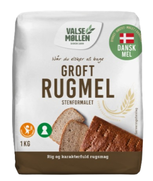 Valsemøllen groft rugmel dansk fuldkornsrugmel
