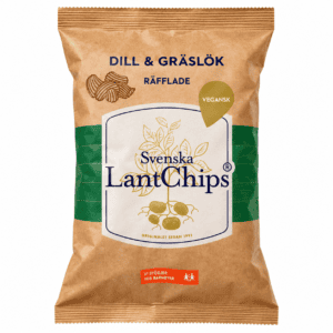 Lantchips Dill & Gräslök svenske riflede kartoffelchips med dild og purløg