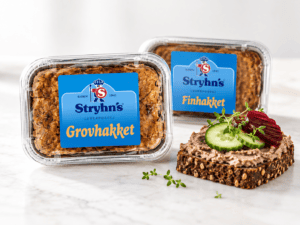 Stryhn’s leverpostej med grovhakket og finhakket variant samt rugbrød med leverpostej